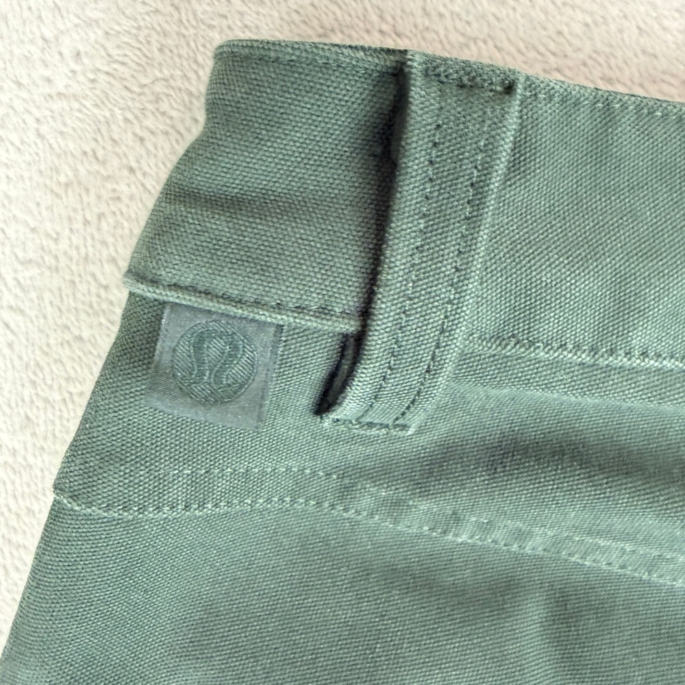 Lululemon ABC Slim Pant Men 31 Dark Green Utilitech 5-Pocket Commuter Preppy EUC - Picture 7 of 14